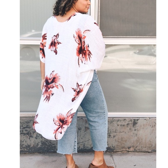 Floral Print Kimono - Picture 4 of 7